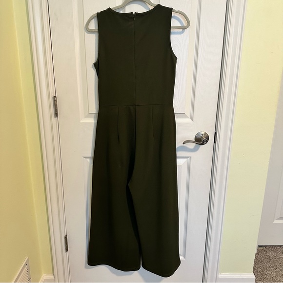 Olive green textured jumpsuit - size M - Picture 3 of 3